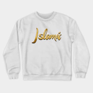 golden realistic islamic text effect Crewneck Sweatshirt